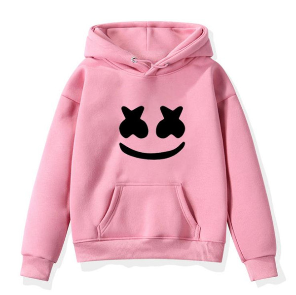 cute girl hoodie sweatshirt Marshmello pattern cotton hooded sweatshirt for 2-12years girls kids children Warm outerwear clothing