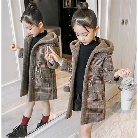 New Winter Spring Girl Padded Warm Fashion Woolen Coat CoatMX190916