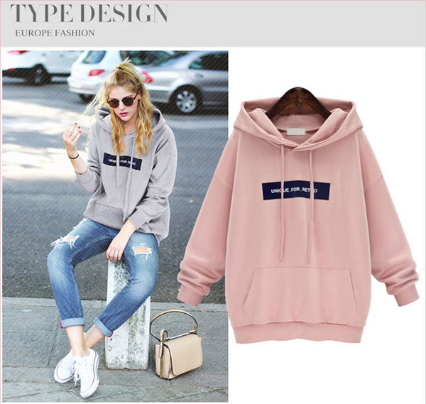 Women Sweatshirt Long Sleeve Hooded Pullover Hoodie Autumn Sweater Warm Hoodies Tops Fashion Korean Version Sports Looseness