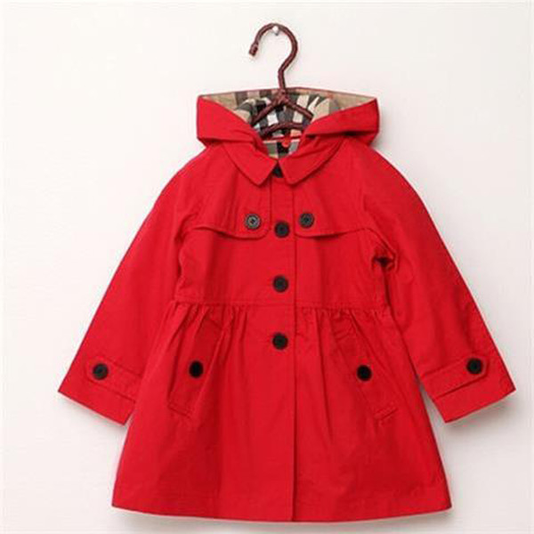 Hot Fashion Children's Jacket Girls Outwear Casual Hooded Coats Girls Jackets School 2-10 Y Baby Kids Trench Spring Autumn