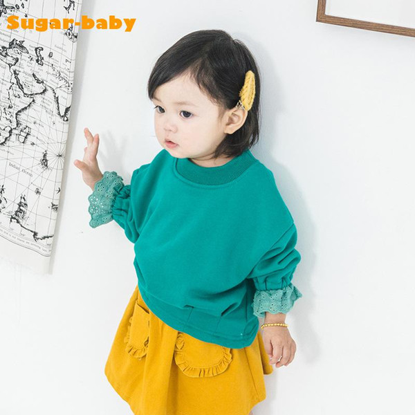 Girl Hoodie 2018 Autumn Winter Korean Version Cotton Pullovr O-neck Long Sleeve Baby Girl Sweatershirts Children Sport Coat