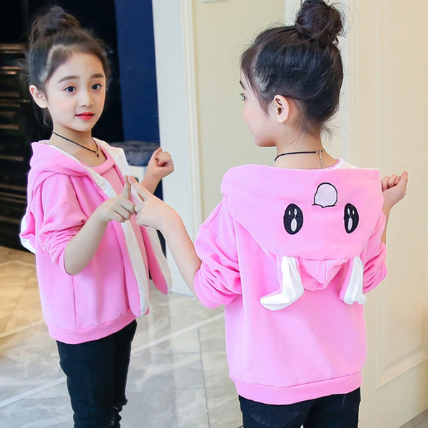 girls sweatshirt 2018 autumn kids hoodies baby girl long sleeve tops cute hoodie pullover children fall sweatshirts teen clothes