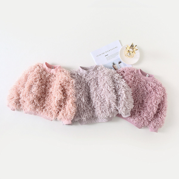 Toddlers Kids Sweatshirts Feather Tassel Cute Baby Girls Sweatshirts Thicken Children Clothes Hoodies Kids Coat