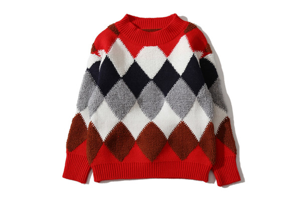 Hotsale kids' 2018 New Fashion Fleece Pull Over Mohair Jumper For Winter Feature Design Comfortable Tops Z028