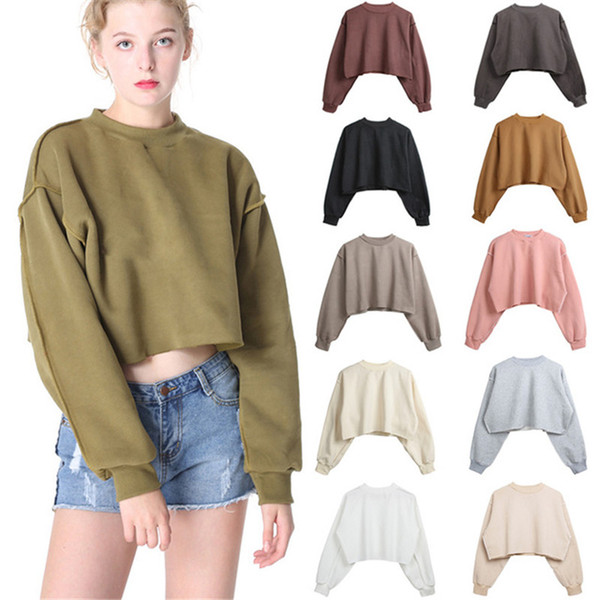 Sherpa Pullover Women Winter Fall Fleece Hoodies Sweatshirt Oversized O-neck collar Long Sleeve Tops Patchwork Autumn hoodie 9 Color