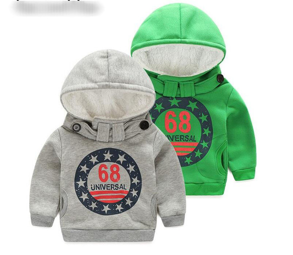 2016 new autumn winter Cartoon 6 8 Baby Boys Girls Kids Coat Hoodie Jacket Sweater Pullover Outwear