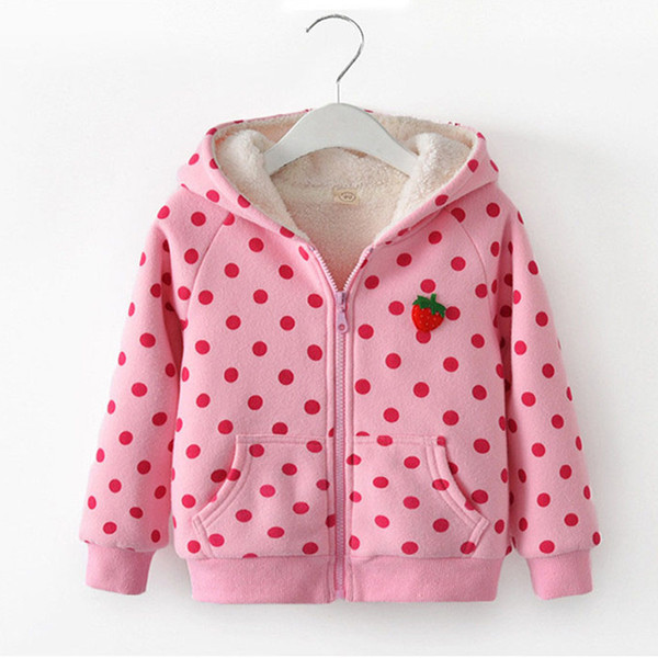 good quality new winter girls cartoon sweatshirts plus velvet thicken clothes kid leisure coats chidlren sport zipper jeckets