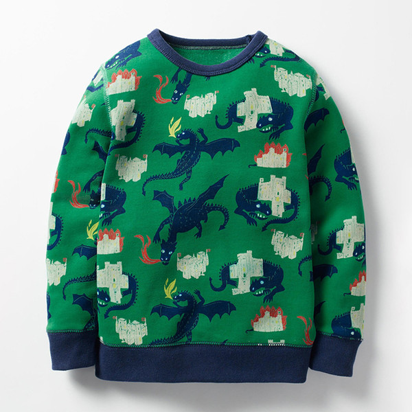 Fashion Printed Kids Sweatshirt New Arrival Spring Autumn Baby Boy Clothes Hoodies Round Neck Long Sleeve Cotton Boys Hoodies 18071701