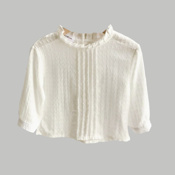 WLG girls spring ruffle blouses kids casual long sleeve cute shirt children clothes 1-6 years