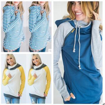 Women Finger Hoodie Digital Print Coats Zipper Lace Up Long Sleeve Pullover Winter Blouses Outdoor Sweatshirts Outwear 9 Styles