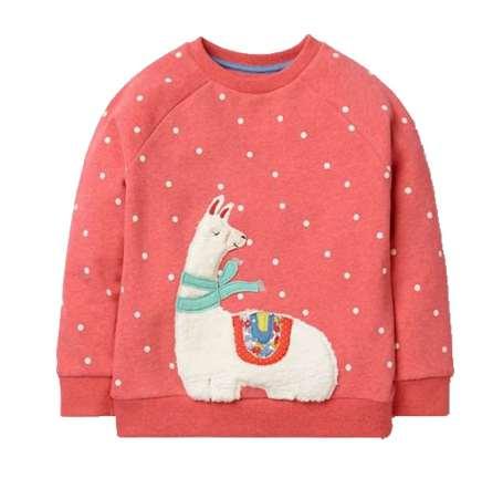 Girls Sweatshirt Baby Hoodie with Animal Applique Autumn Winter Kids Clothes Children Sweatshirts for Girls Hoodies 2-7T