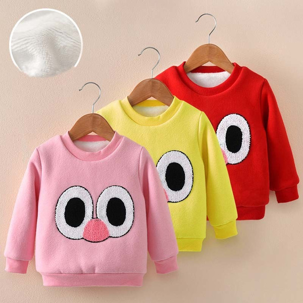 good quality Children Girls Sweatshirts Winter Thick Warm Hoodies Kids Girls Cartoon Hoodies Sweatshirts Toddler Girls Clothing 2019