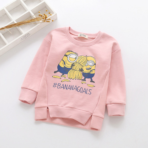 2019 spring and autumn ins new style Casual The girl boy Personality stitching Beautifully designed ong sleeve blouse 2colour cartoon patte