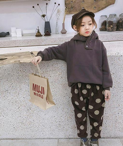 Girls' hoodie 2018 new Korean style winter coat with fleece and thickening cuhk children's hoodie fashion in autumn and winter
