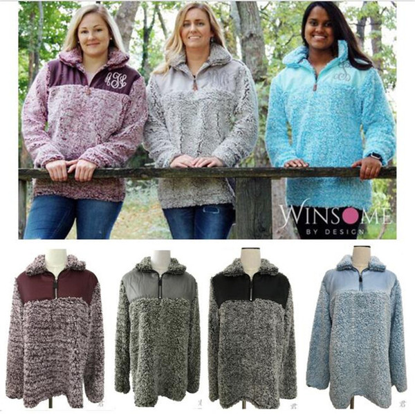 Sherpa Pullover Women Hoodies Berber Fleece Sweater Outwear Autumn Winter Sweatshirts Jacket Oversized Patchwork Hoodie Sherpa Streetwear