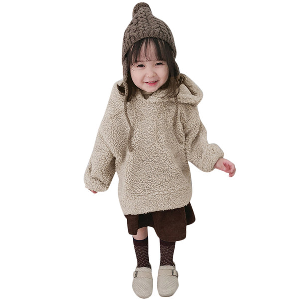 Genuine MUQGEW Children's Clothing Toddler Baby Girls Boys Fleece Hooded Fluffy Coat Sweatshirt Outwear Pullover Kid Clothes #5L