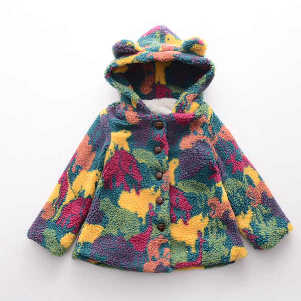 NEW girls hoodies teen girls plus fleece jacket coat bear style kids tops fashion brand clothes baby girls winter coat outwear