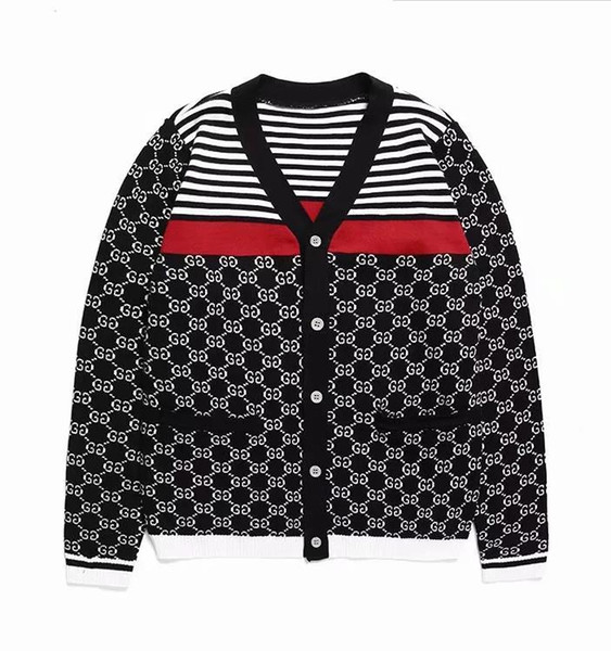Bestselling 2018 spring new early autumn men's letter sweater cardigan