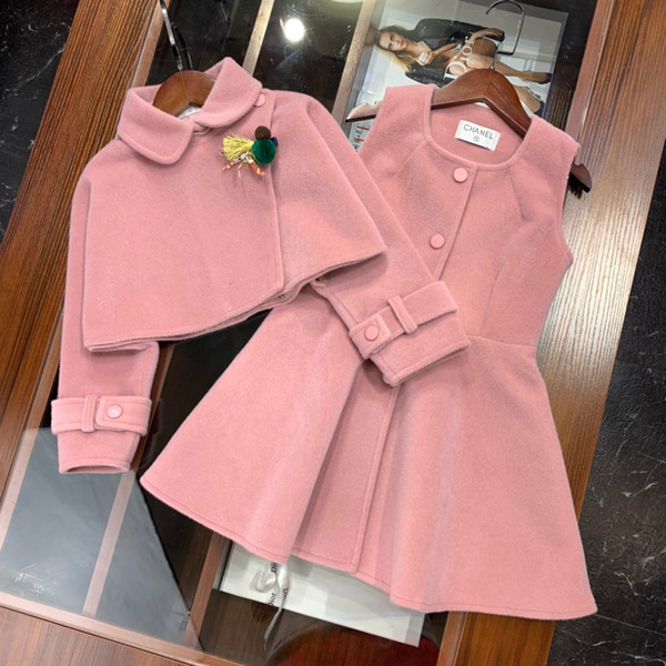 Girls sets high quality WSJ012 2pcs top +dress #110109