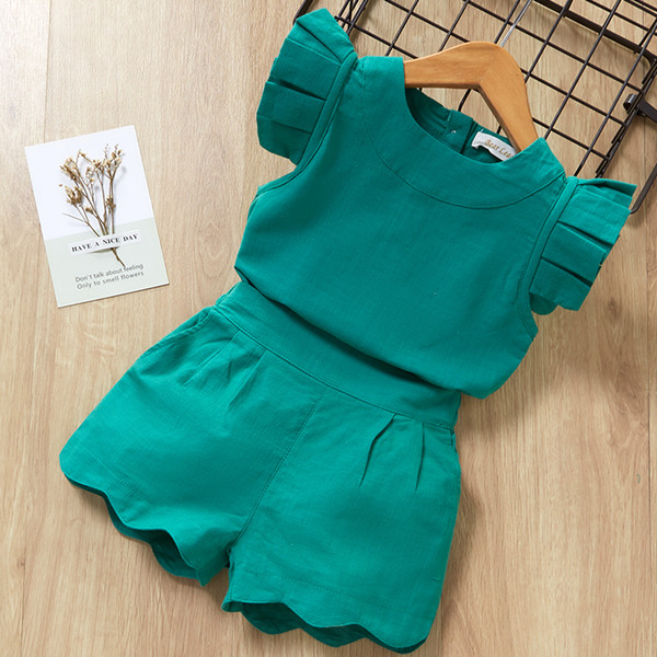 2019 new Kids Girls Clothing Sets Summer New Style Brand Baby Girls Clothes short Sleeve T-Shirt+Pant Dress 2Pcs Children Clothes Suits