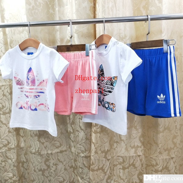 2019 New Sale children clothes kids clothing set fashion cute Soft Underwater world fish