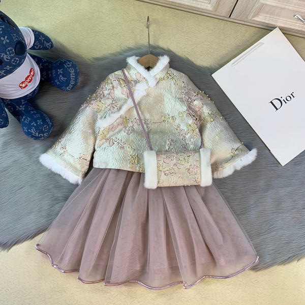 Girls sets 2pcs high quality WSJ005 tops +dress #110647 kids_family02
