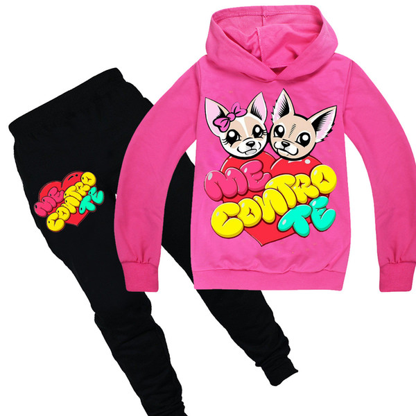 Girls Spring/Autumn Cartoon Set Children's ME CONTRO TE Printed Long Sleeve Casual 2 Piece Set Kids/Baby Spring/Autumn Tracksuit Clothes
