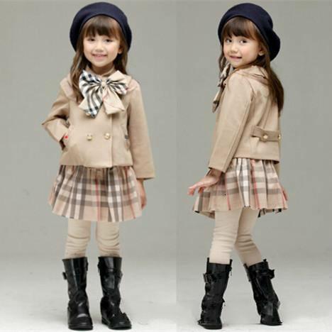 2 winter baby girl suits outfits pcs Korean plaid sports suit children s sets Clothing set sets Infant kids tracksuits clothes