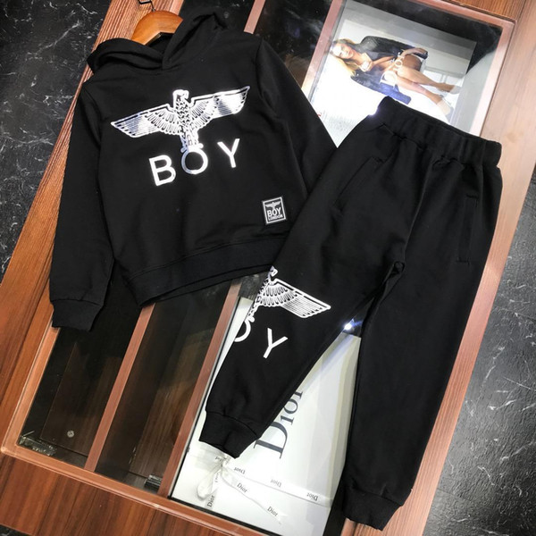 kids tracksuit set boys Eagle pattern hoodie jacket baby infant boy brand clothes survêtement pour enfants kids coats pants 2 piece 329
