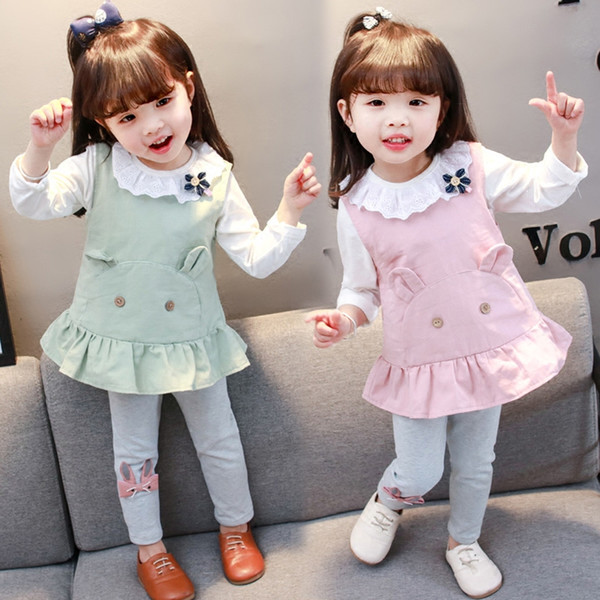 Girls suit T shirt and pants spring and autumn 2019 new baby spring 2-3 years old baby fashion Girls suit