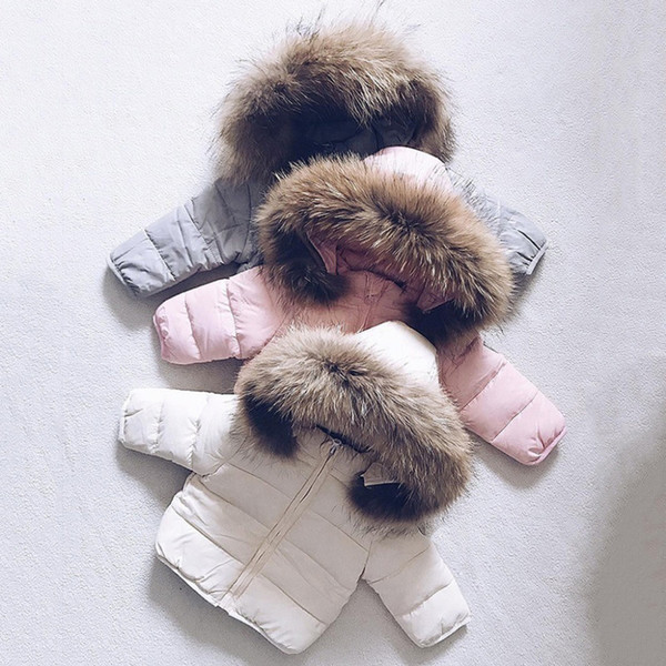 Kids Baby Toddler Boy Girl Warm Faux Fur Hooded Winter Jacket Coat Outerwear #3S09 T190921