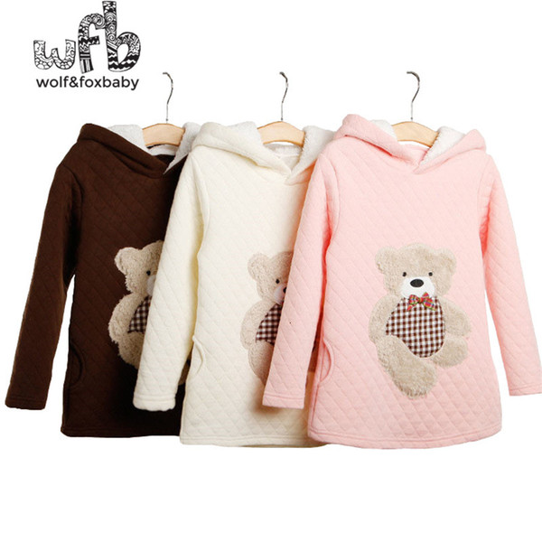 3-10years Long Sleeve sweatshirt hoodies coat thickened baby kids children girls boys Clothes Infant spring autumn winter MX191024
