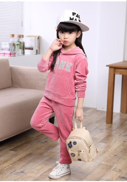 2016 Baby Girl boy Kids cartoon sports Clothes set Hoodied Coat tops Pants 2pcs Sweatsuit baby Girl Spring Fall OutfitsTracksuit suit