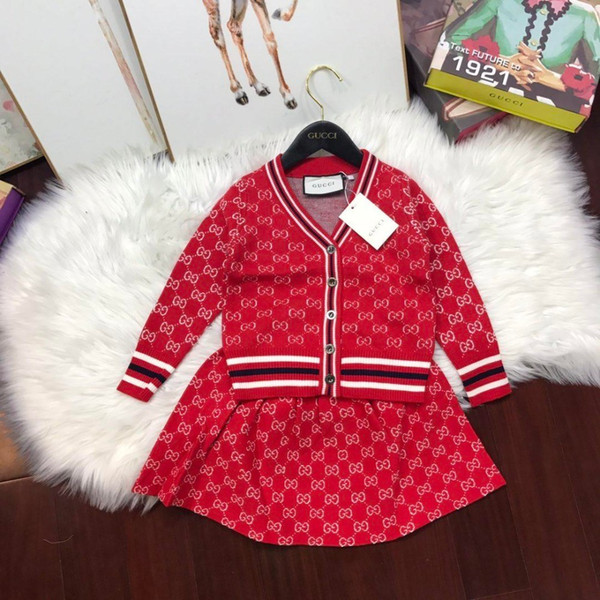 two piece dresses Children Suit 2018 Autumn And Winter Children's Garment Male Girl Baby Pants Sweater Twinset kids clothing set