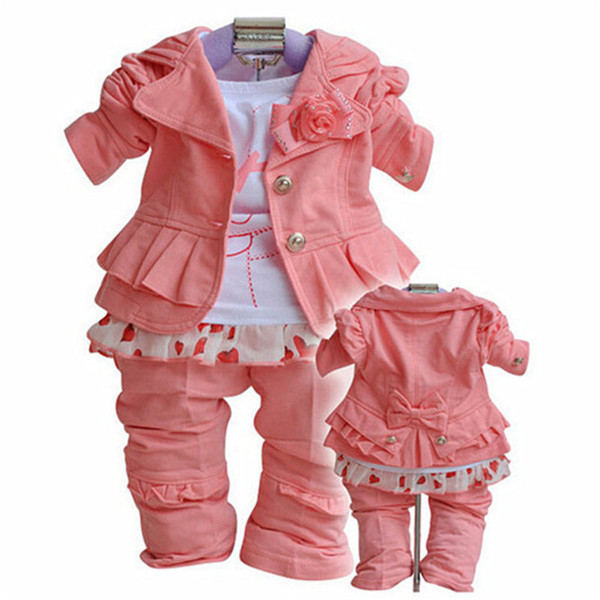 1-5 Year Girl Suit Coat Pants 2PCS Spring Autumn Baby Toddler Kids Clothes Cute Set Girls Infantil Children Clothing Casual Sets