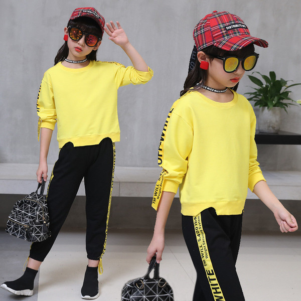 3-13Y Spring Autumn Girl T Shirt + Pants Set Fashion Baby Tracksuit Children Clothing Infantil O-Neck Kids Clothes Girls Suit