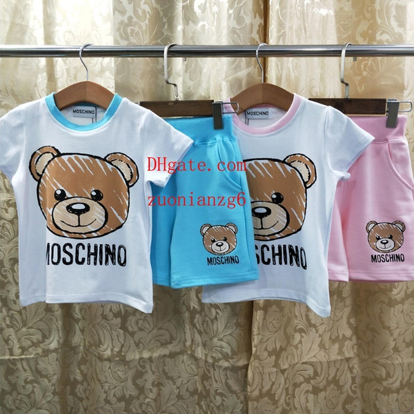 high quality kids clothing sets boys girls shorts sleeved and shorts children cotton 2 pieces sets