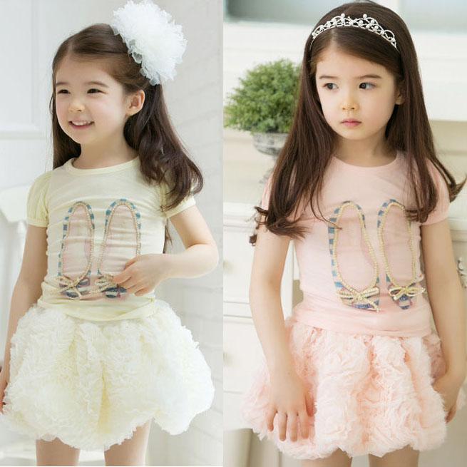 Children Outfit Kids Sets Girls Skirts Girl Skirt Tutu Skirts Girls Shirt T Shirt Baby Tutu Tiered Skirts Children Clothing Kids Clothes