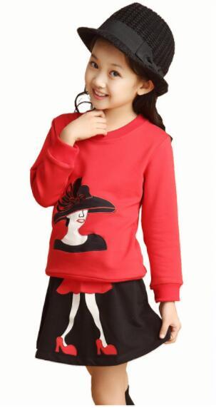 Spring 2018 New Cotton skirt Kids'Dresses, Long Sleeve Cotton Dresses, Children's Dresses Children's and girls'clothes Free Delivery