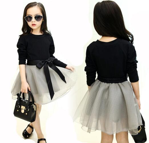 Girls Clothing Sets Cotton Casual Children Clothing Set Long Sleeve T-Shirt + Skirt 2Pcs Kids Clothing For Girls Baby Clothes