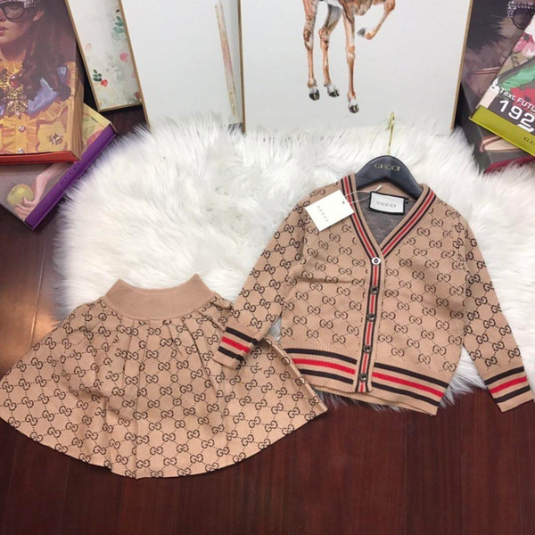 two piece dresses Children Suit 2018 Autumn And Winter Children's Garment Male Girl Baby Pants Sweater Twinset kids clothing set