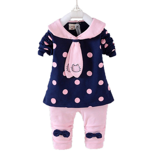 good quality Spring Baby girls clothing sets toddler baby girl clothes set kids 2pcs sport suit Children Tracksuit