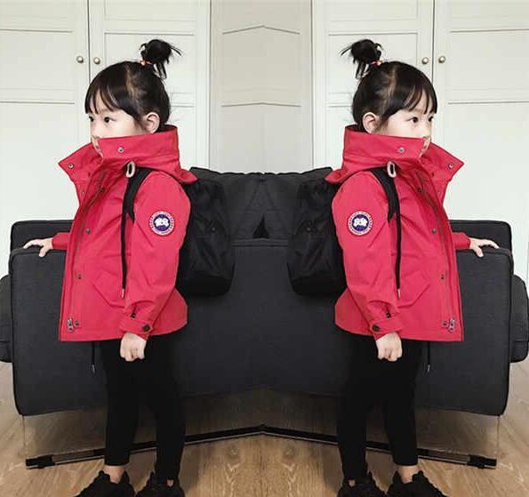 children's windproof jacket Outwear Outdoor sports jacket hoodie Fashion trends Girl's coat