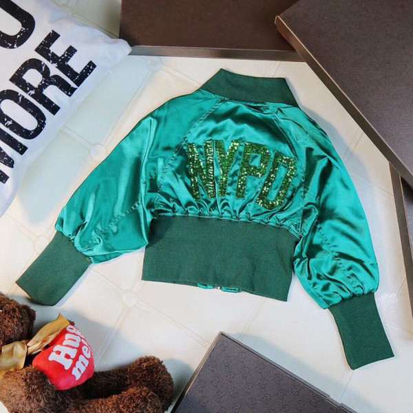 2018 Baby Girls Jacket The New Listing Summer Autumn Coat Girls Jackets Coats Children Green Embroidery Kids Outerwear Toddlers Clothing