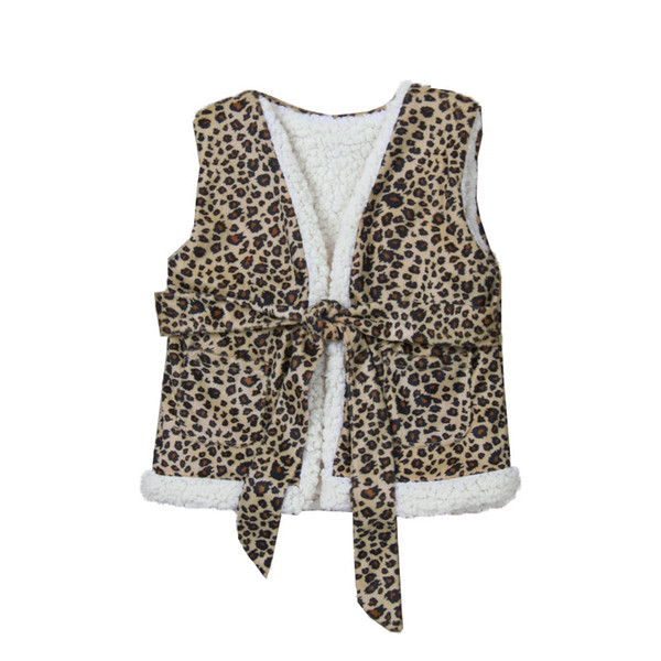 kids designer clothes girls Leopard print Waistcoat children vest Outwear 2019 Autumn Winter Leopard Coat Boutique baby Clothing C606