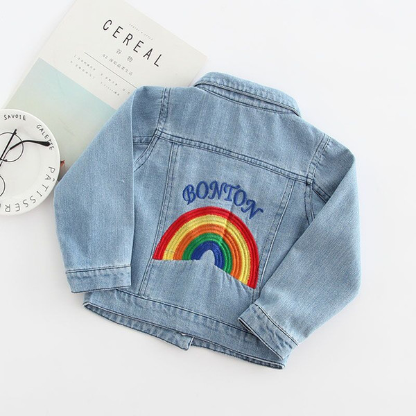 Girl Denim Jacket for Girls Jacket Denim Coats Toddler Girl's Casual Pattern Outfits Tops Children Clothing