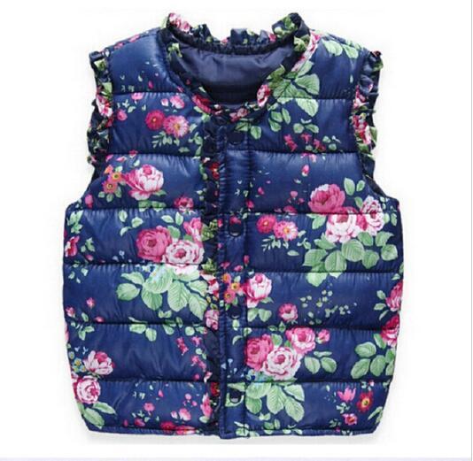 New Sale High Quality winter Children's vest Down Cotton Warm Girls Vest Kids Waistcoat Christmas Girl Clothes 2-8