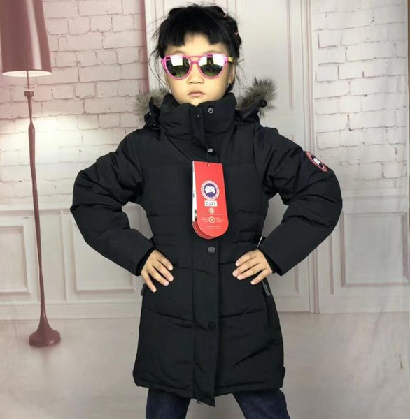 Down Coats Girl Winter Collar Hooded Outerwear Coat Children Down Jackets Children's Thickening Jacket Cold Winter