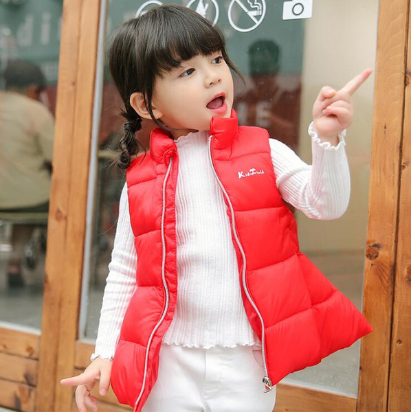 Autumn and winter new children's vest girls vest Korean version of down cotton lightweight warm girl vest