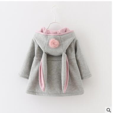 Foreign trade, spring and autumn, new and medium-sized children's wear, rabbit ears, children's Korean version, Chao coat, windbreaker.